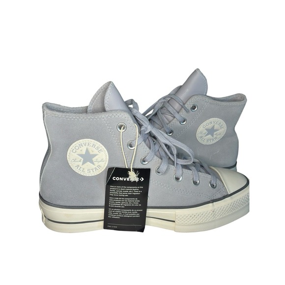 Converse Chuck Taylor All Star‎ Lift Cosy Utility Suede Grey Women's 9 NWT - Picture 1 of 8
